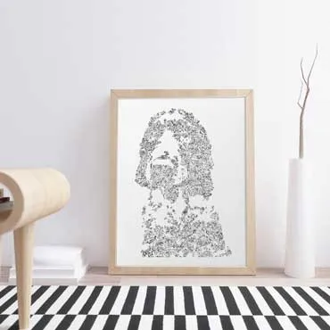 DrawInside Cocker Spaniel affiche A4 papier mat