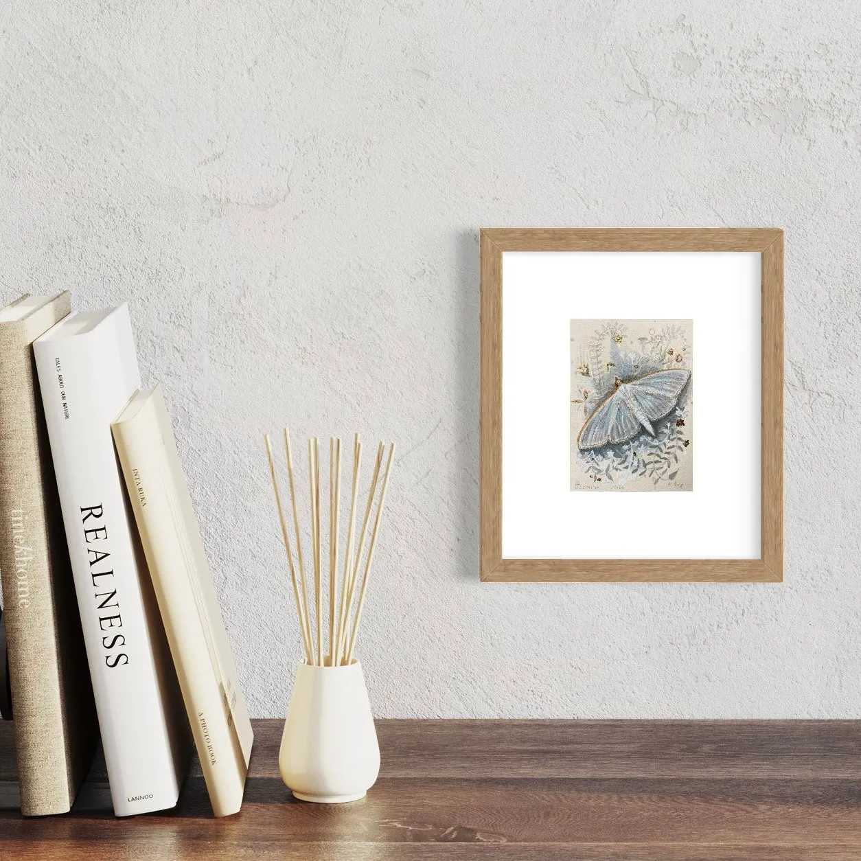 Helena Perry Jasmine Moth miniature aquarelle non encadrée