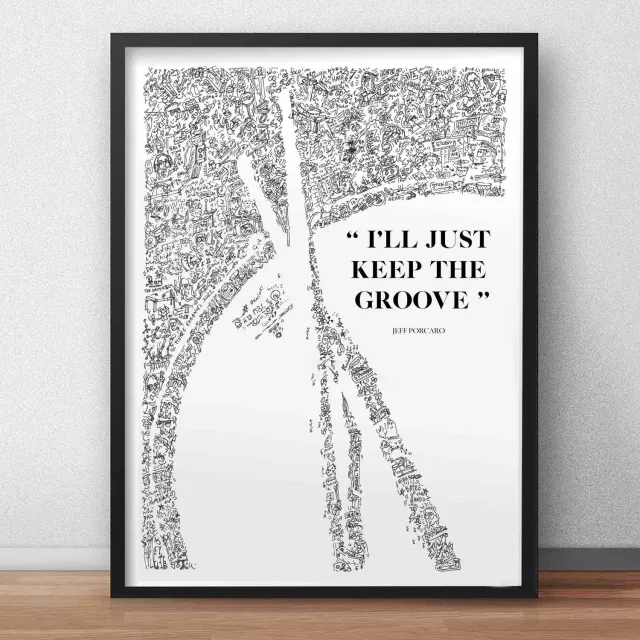DrawInside Jeff Porcaro affiche A4 citation groove