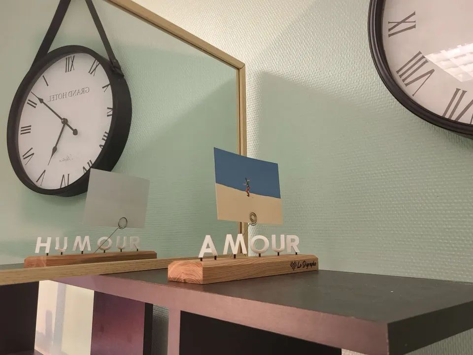 Le Digraphe Amour-Humour digraphe porte-photo frêne