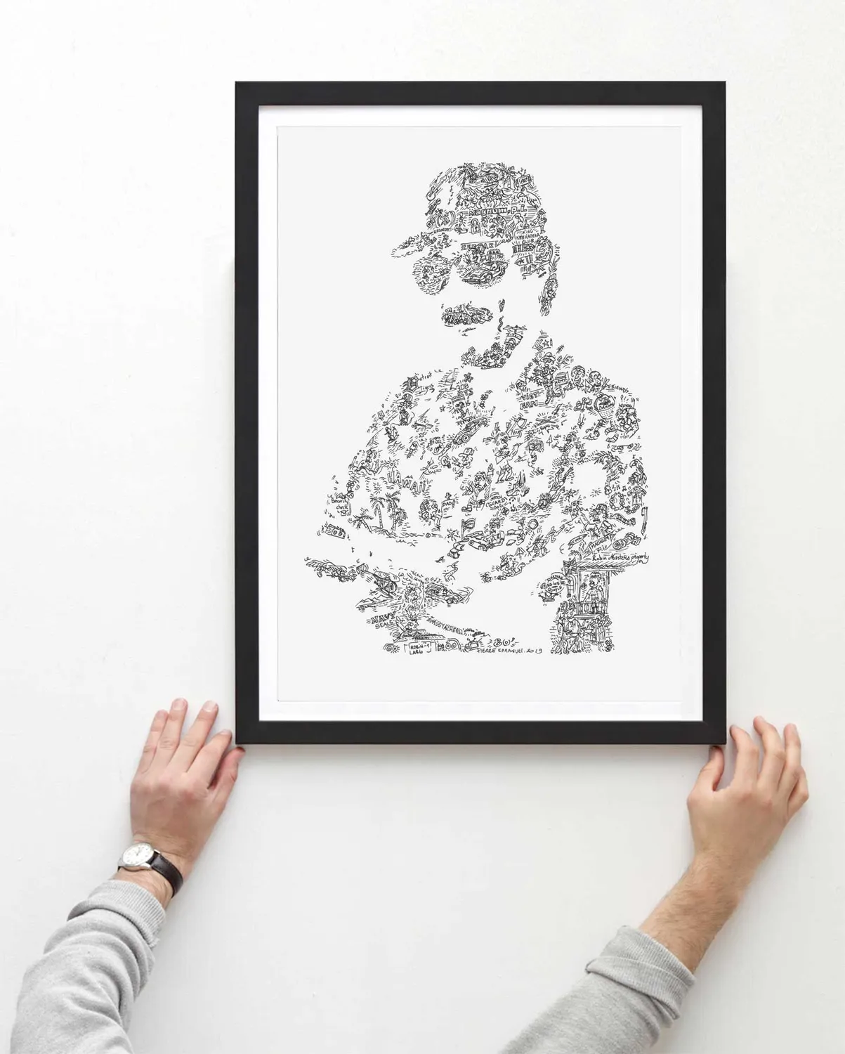DrawInside Magnum P.I affiche A3 30x42 cm signée