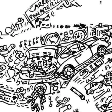 DrawInside Porsche 911-901 affiche A4 21x30 cm papier mat