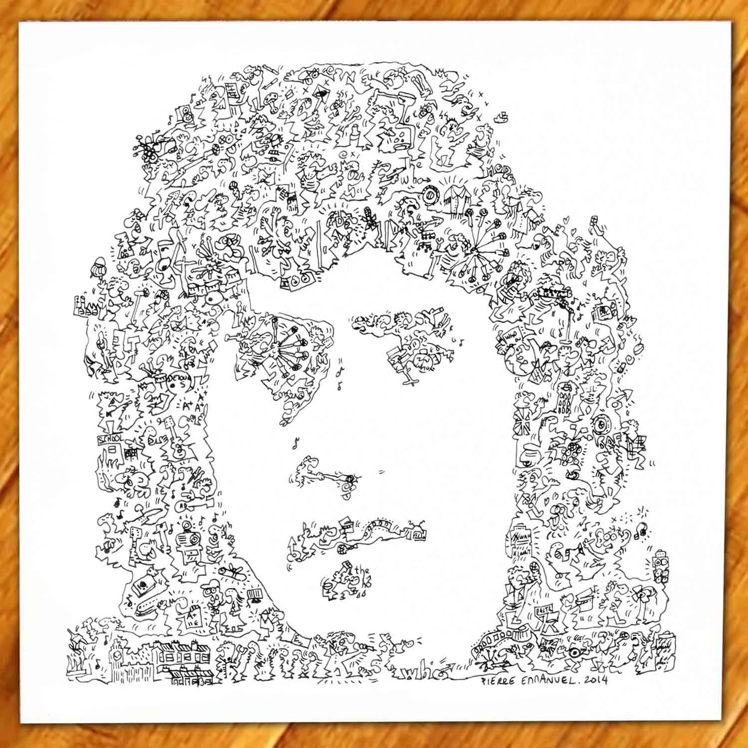 DrawInside Roger Daltrey The Who affiche 30x30 cm chanteur