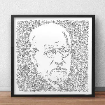 DrawInside Sigmund Freud affiche 30x30 cm psychanalyse