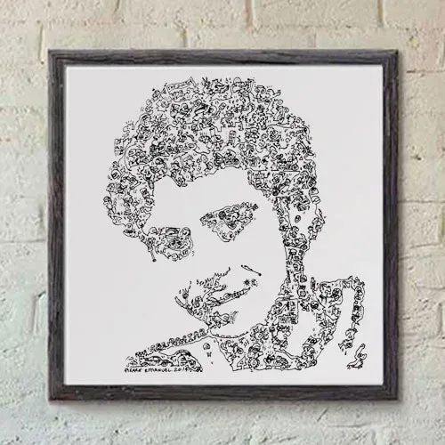 DrawInside Valentino Rossi affiche 30x30 cm MotoGP