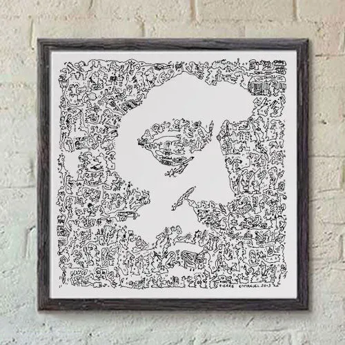 DrawInside Serge Gainsbourg affiche 30x30 cm papier mat