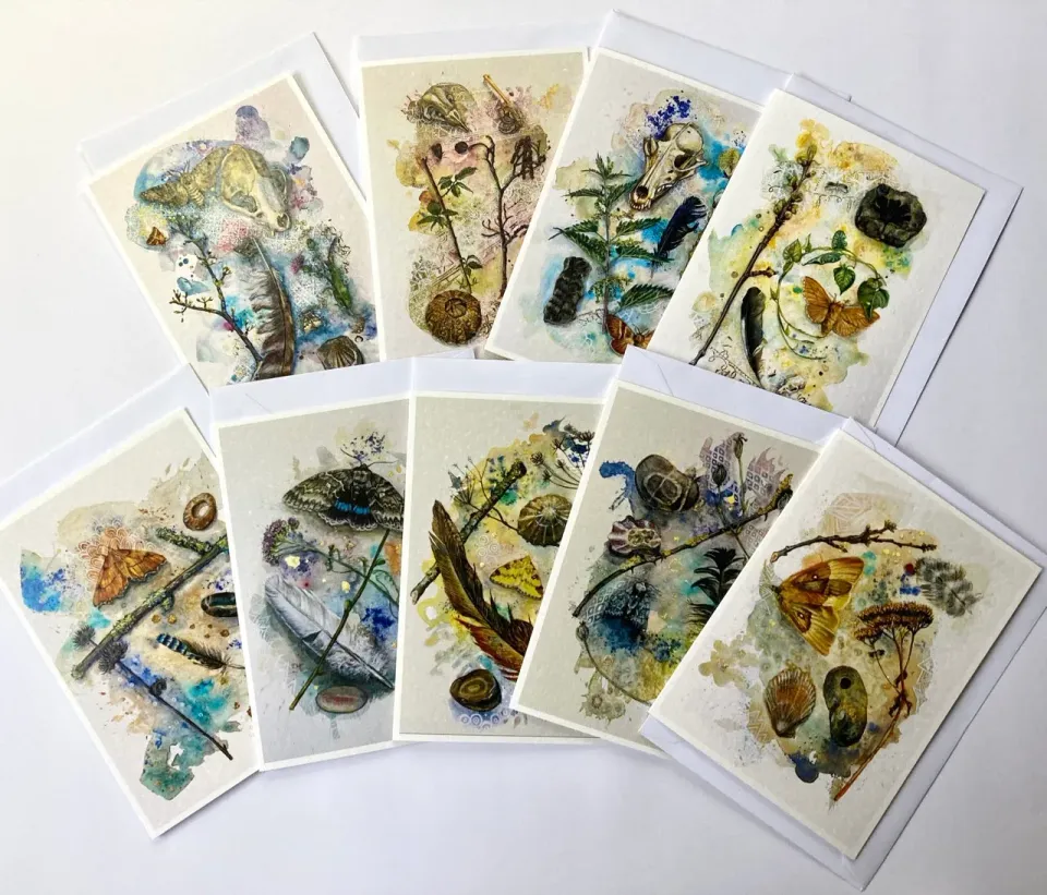 Helena Perry Everyday Magic lot 9 cartes vœux A6 nature