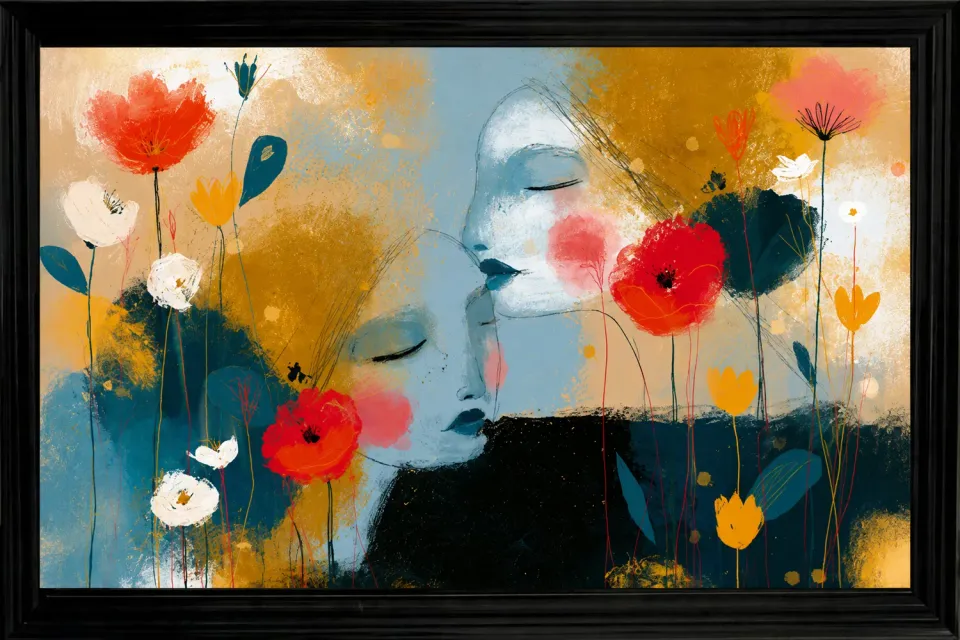 Lacorne Decoration Les Ames Fleuries MF73 tableau 80x120 cm fleuri