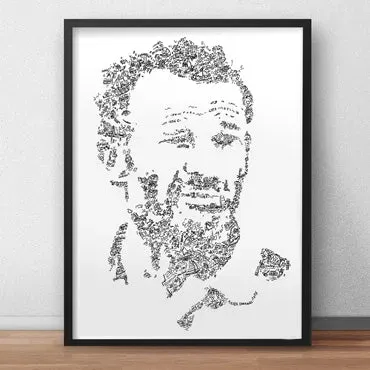 DrawInside Eric Tabarly affiche 30x40 cm voilier
