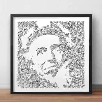DrawInside Keith Richards Rolling Stones affiche 20x20 cm rock
