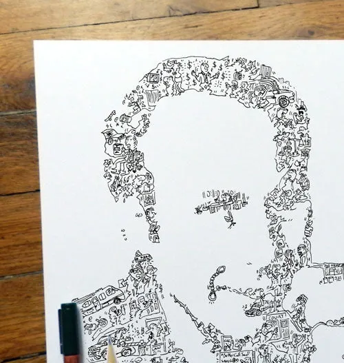 DrawInside Saul Goodman affiche 30x30 cm série