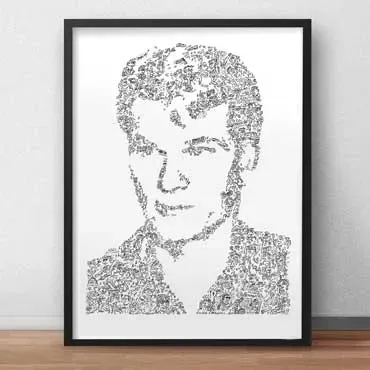 DrawInside Patrick Swayze affiche A4 Dirty Dancing
