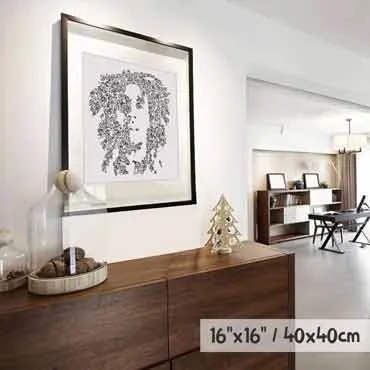 DrawInside Bob Marley affiche 30x30 reggae