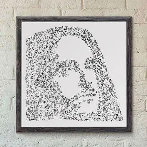 DrawInside Cliff Burton affiche 30x30 bassiste Metallica