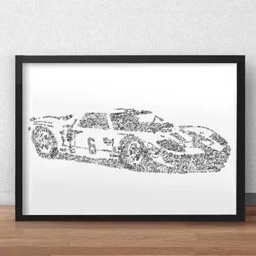 DrawInside Ford GT40 affiche A3 Le Mans
