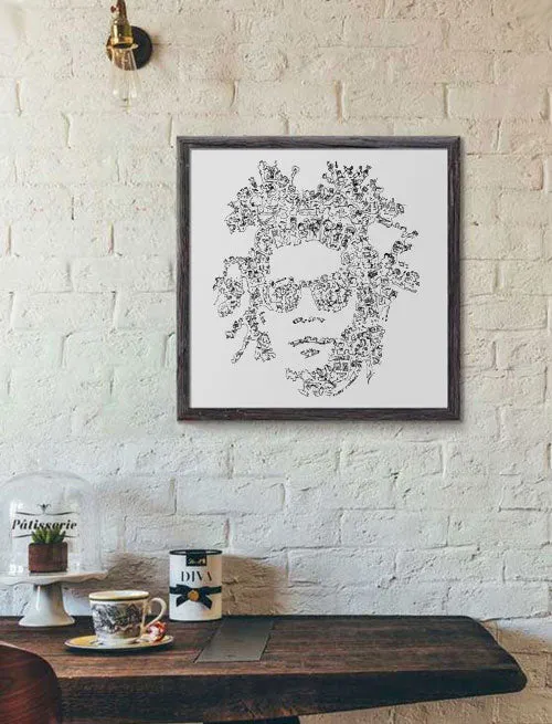 DrawInside Jean Michel Basquiat affiche 30x30 cm pop art
