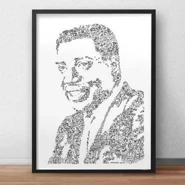 DrawInside Otis Redding affiche A4 soul
