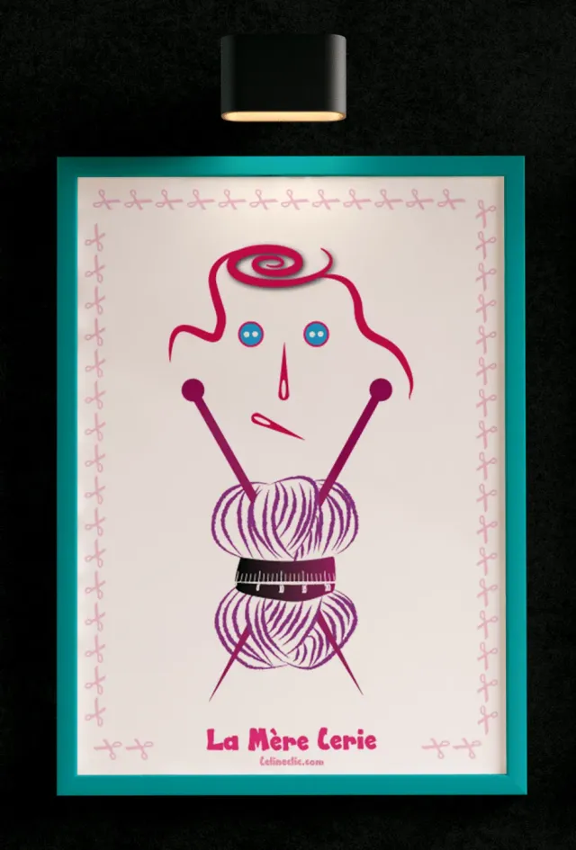 Celineclic And Create La Mère Cerie affiche 20x30 couture