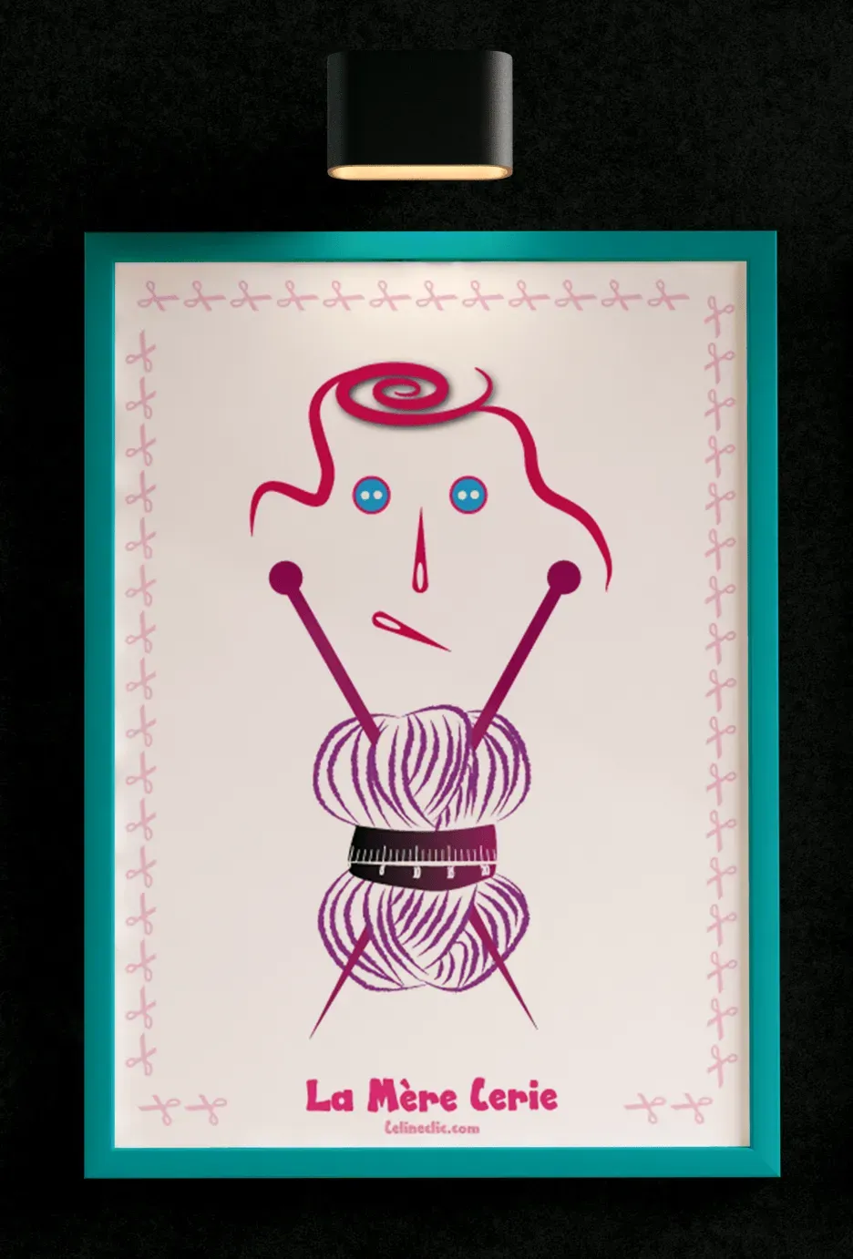 Celineclic And Create La Mère Cerie affiche 20x30 couture
