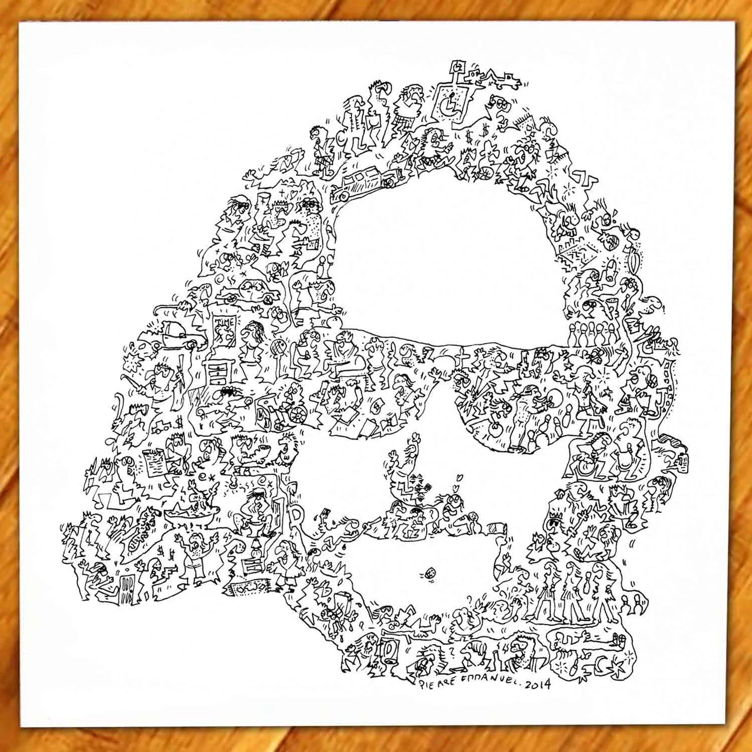 DrawInside Big Lebowski affiche 30x30 cm The Dude
