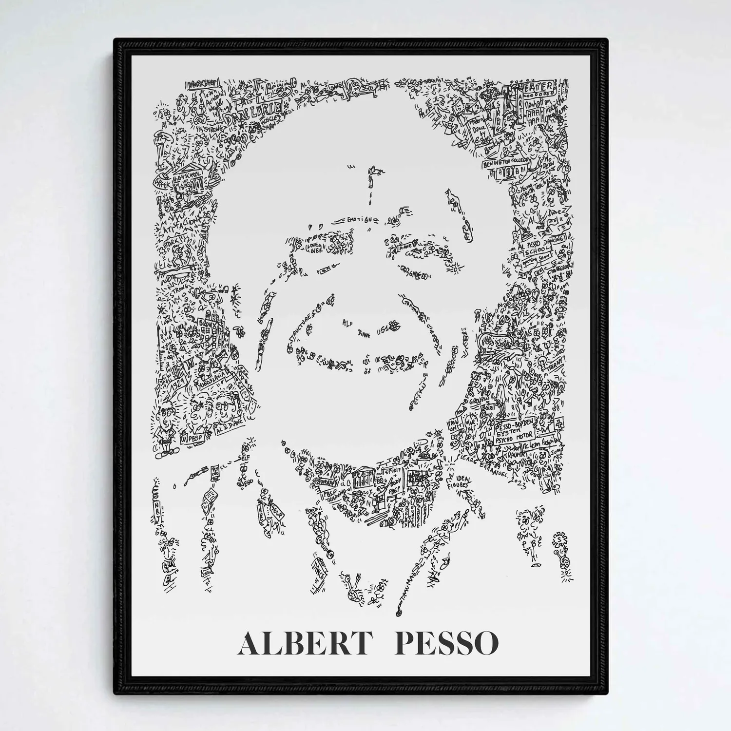 DrawInside Psy Collection Sigmund Freud affiche 30x40 cm cabinet