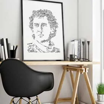 DrawInside Ayrton Senna affiche A4 21x30 cm Formule 1
