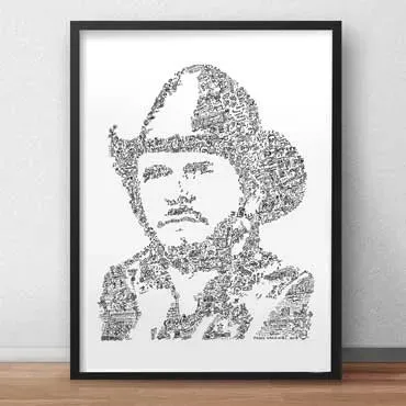 DrawInside Merle Haggard affiche A4 21x30 cm Bakersfield