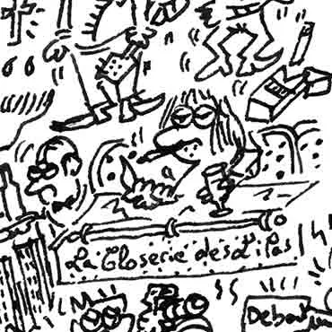 DrawInside Renaud Sechan affiche 30x30 cm portrait illustré