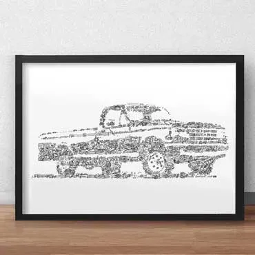 DrawInside Ford F150 8e génération affiche A4 21x30 cm pick-up