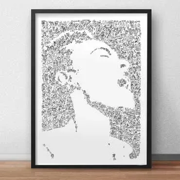 DrawInside Billie Holiday affiche A4 21x30 cm jazz signée