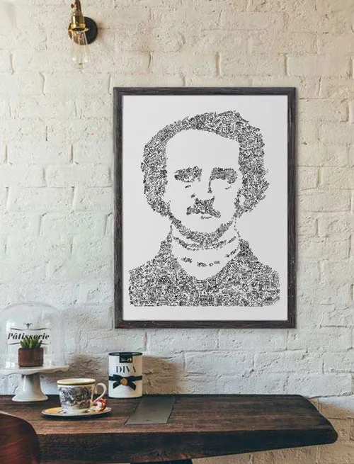 DrawInside Edgar Allan Poe affiche A4 littérature