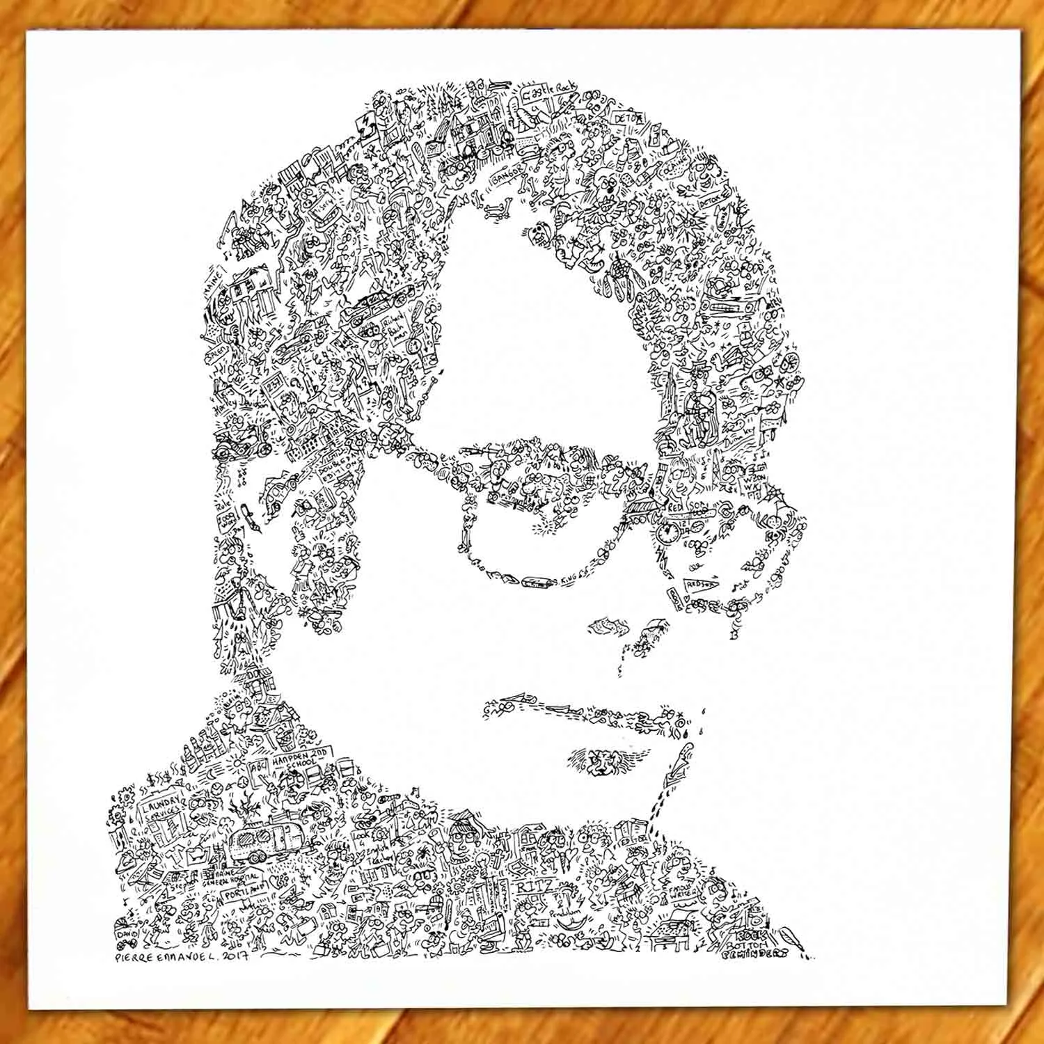 DrawInside Stephen King affiche 30x30 cm papier mat