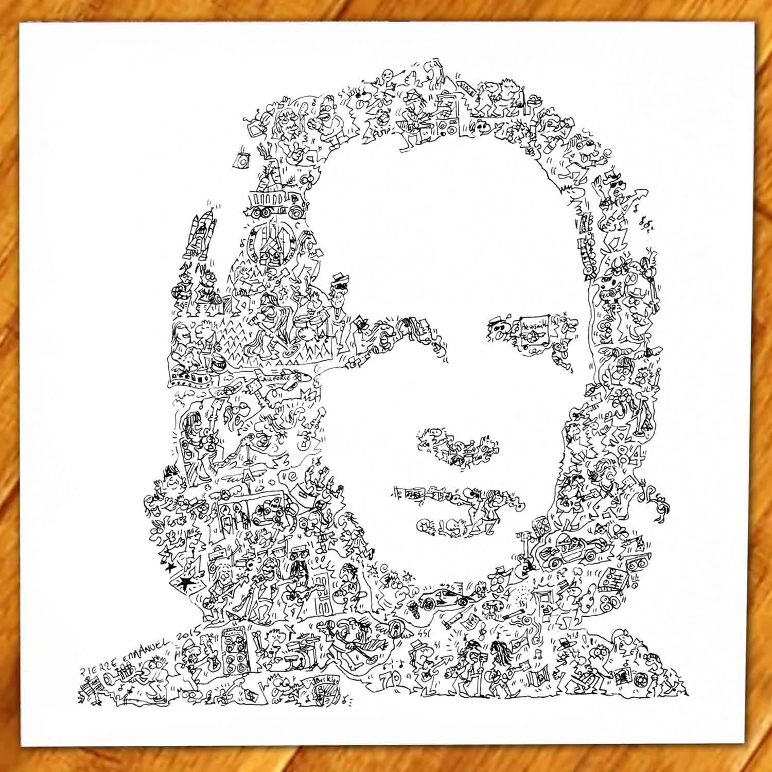 DrawInside Brad Whitford affiche 30x30 guitariste Aerosmith