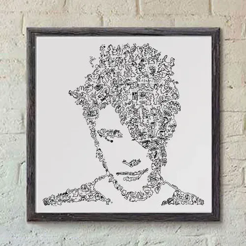 DrawInside Nicolas Sirkis Indochine affiche 30x30 cm rock