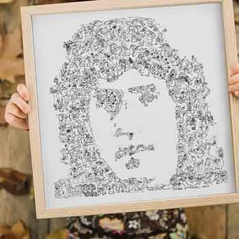 DrawInside Roger Daltrey The Who affiche 30x30 cm chanteur