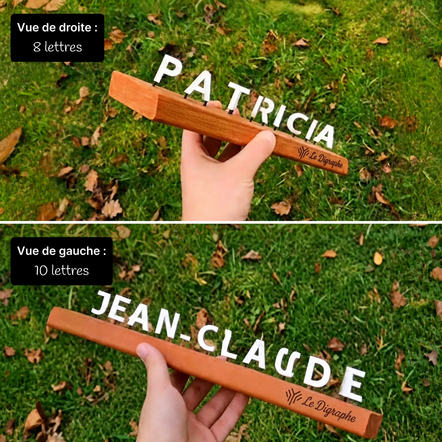 Le Digraphe CRO décor illusion amour porte-photo prénoms