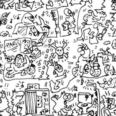 DrawInside Paris affiche A4 détails humoristiques