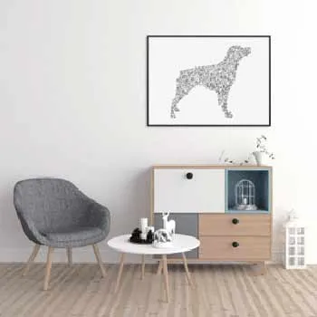 DrawInside Epagneul Breton affiche A3 30x42 cm chasse