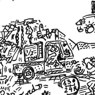 DrawInside Ford F150 8e génération affiche A4 21x30 cm pick-up