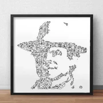DrawInside Terence Hill affiche 20x20 cm western