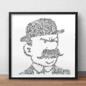 DrawInside Dupond Tintin affiche 30x30 cm BD