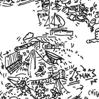 DrawInside Pen Duick 2 Tabarly affiche A4 21x30 voile