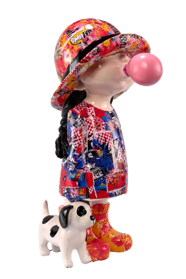 Lacorne Decoration STA/16 Girl Dog Bubble statue 82 cm