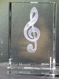 Le Digraphe Morpho Sur Mesure bloc verre 6x6x9 cm