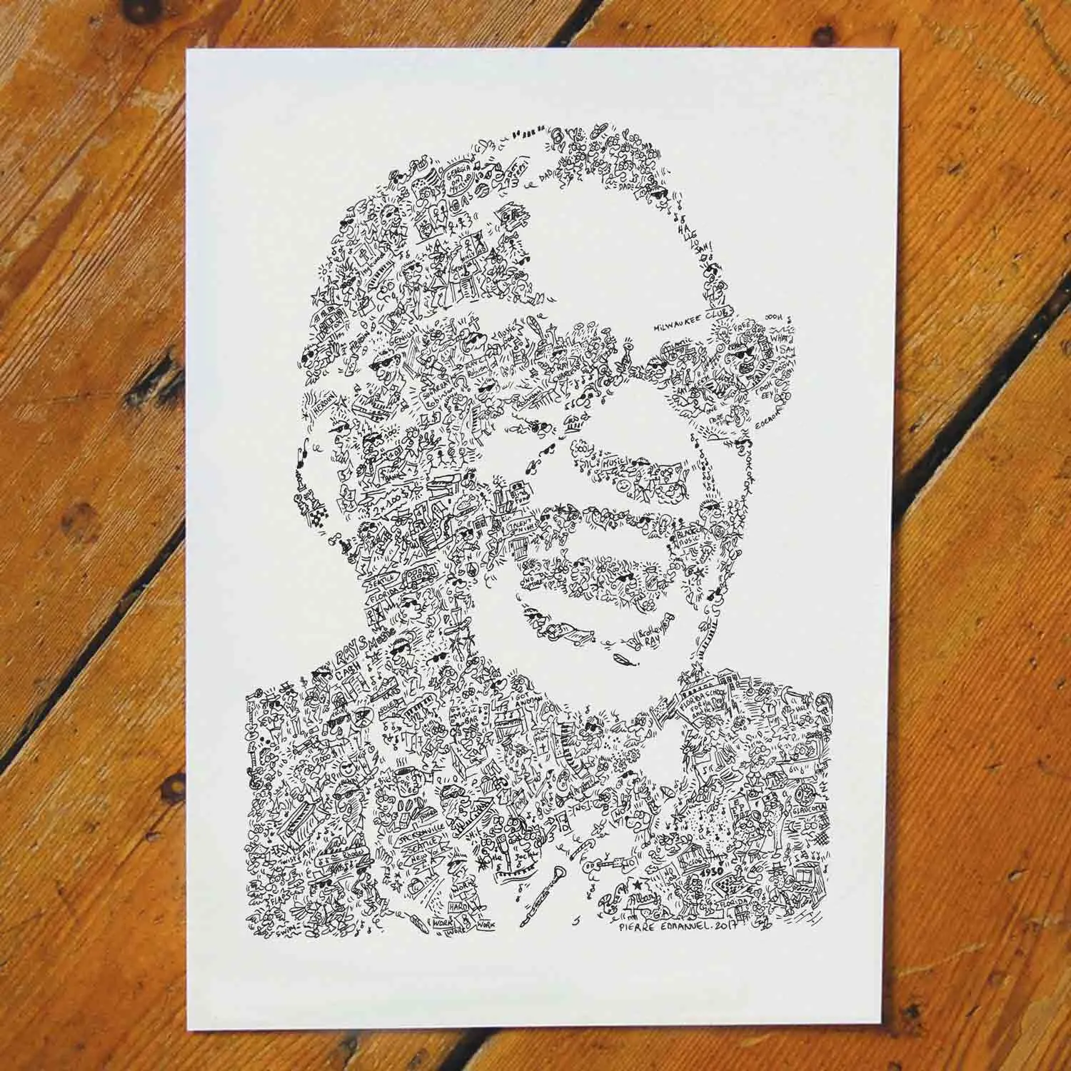DrawInside Ray Charles affiche A4 21x30 cm soul