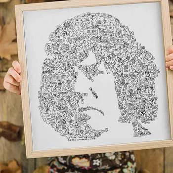 DrawInside Gary Moore affiche 30x30 cm rock