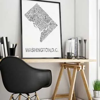 DrawInside Washington DC affiche 21x30 cm ville