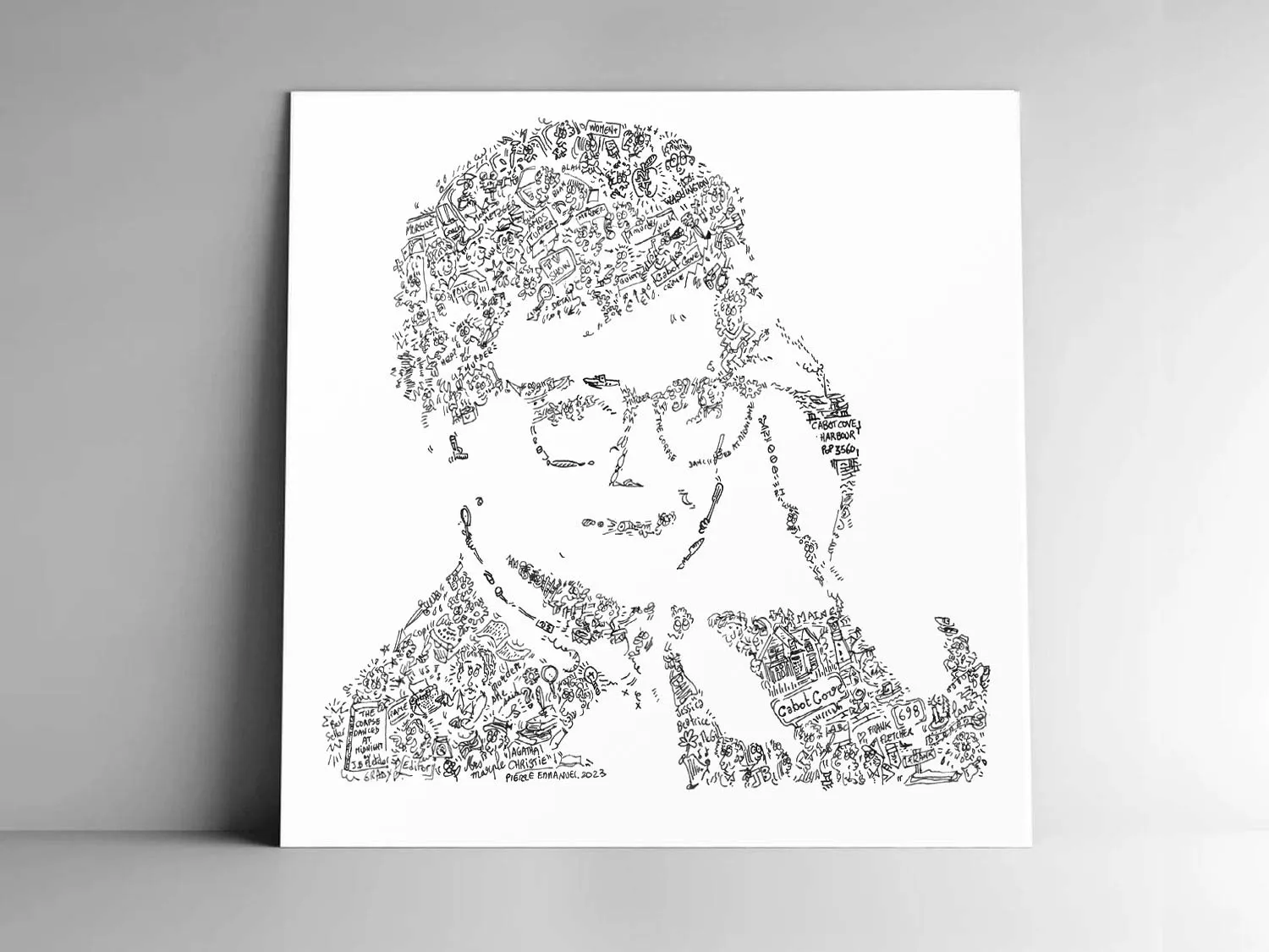 DrawInside Jessica Fletcher affiche 30x30 cm signée