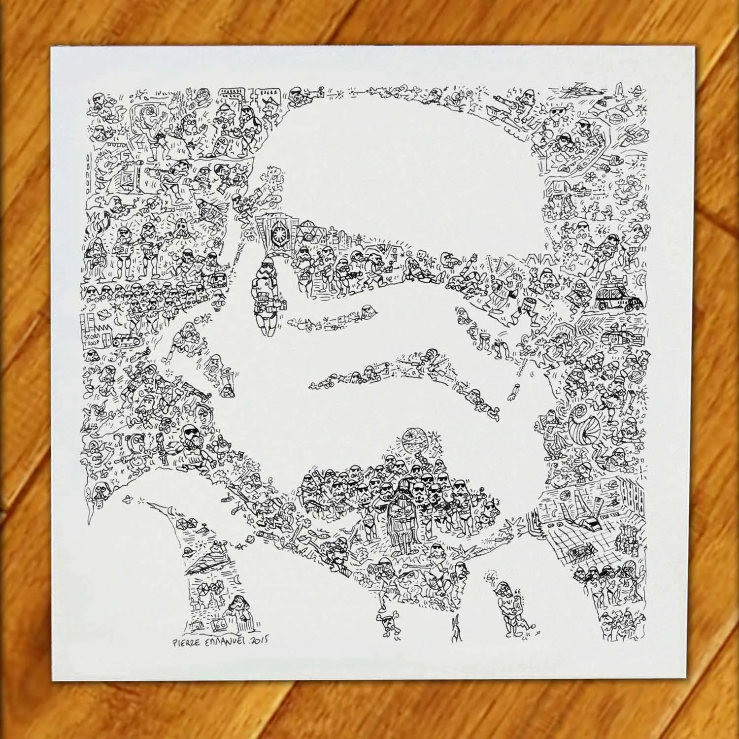 DrawInside Stormtrooper Star Wars affiche 30x30 cm