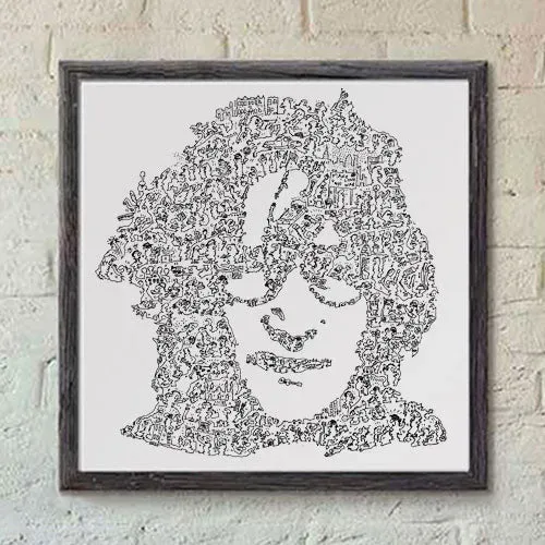 DrawInside John Lennon affiche 30x30 cm Beatles